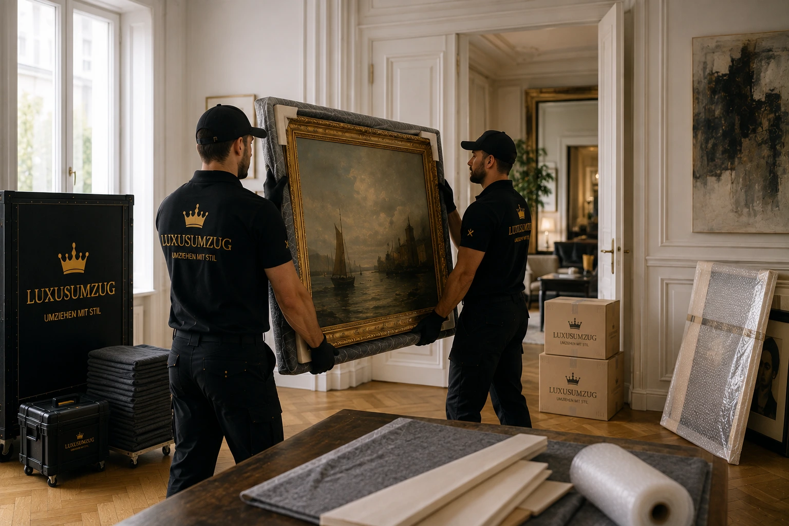 Kunst sicher umziehen, sorgfältig geplanter hochwertiger Umzug