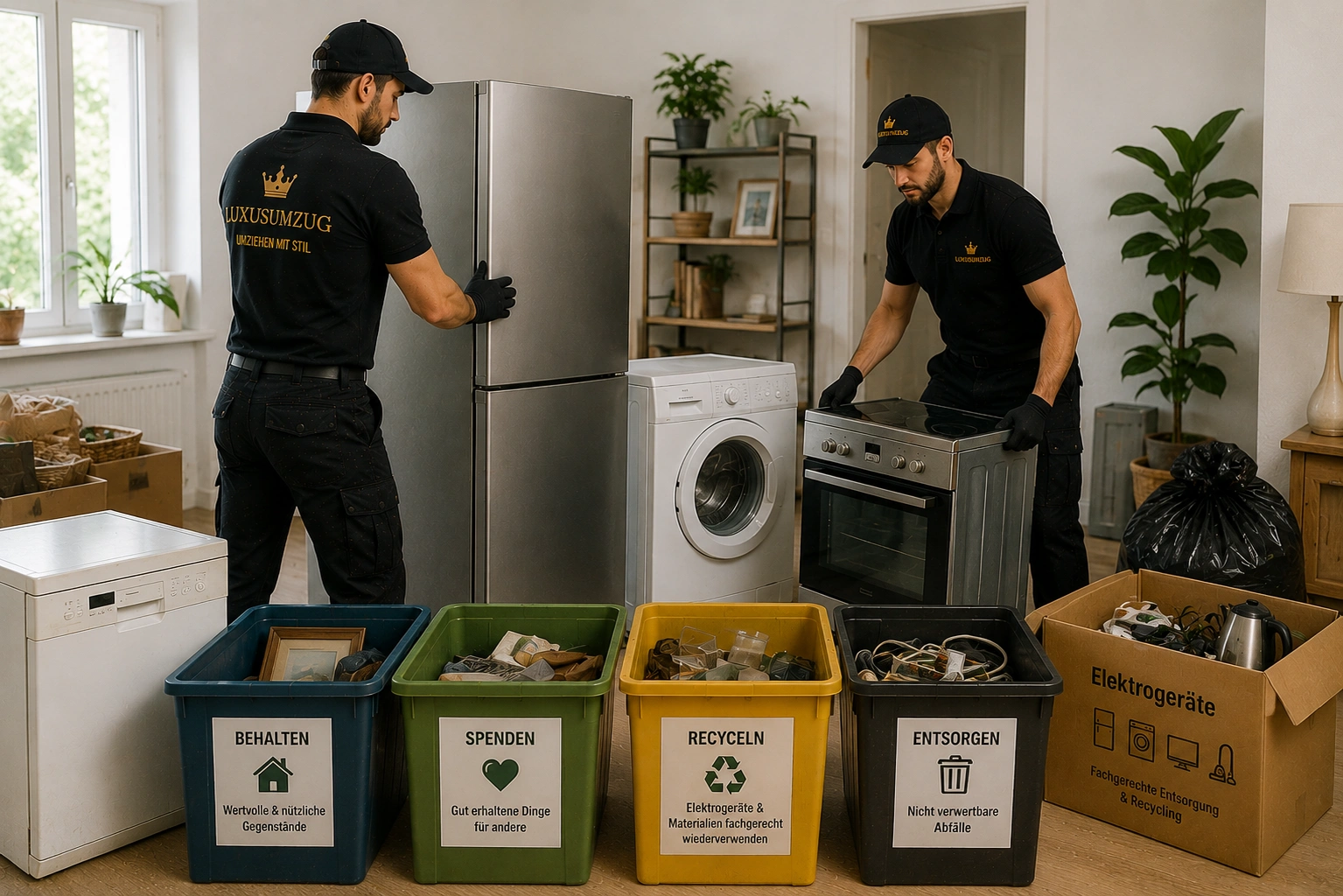 Elektrogeräte bei der Räumung: Kühlschrank, Waschmaschine und Co., professionell und sorgfältig geplante Räumung