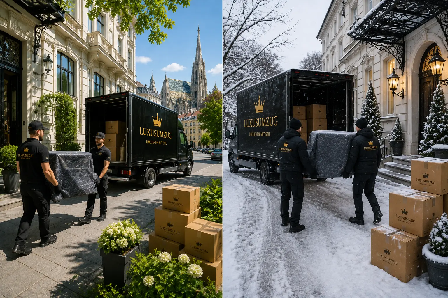 Umzug im Sommer oder Winter? Vor- und Nachteile für Wien, sorgfältig geplanter hochwertiger Umzug